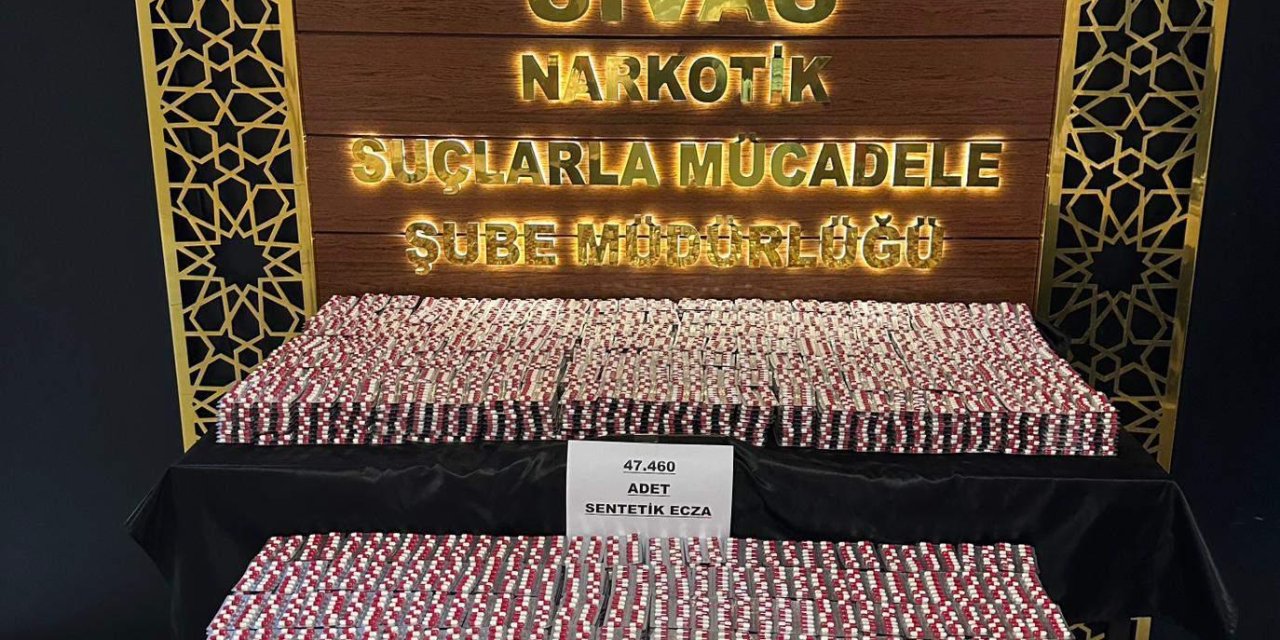 Sivas'ta 133 bin uyuşturucu hap ele geçirildi