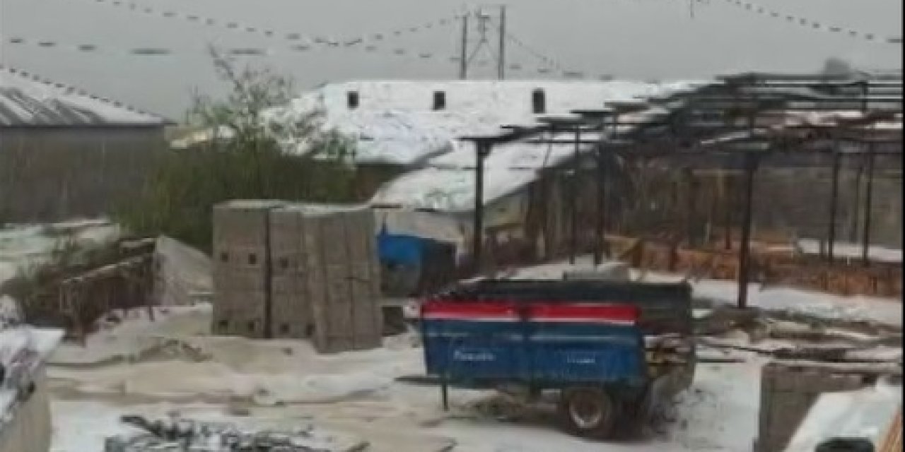 Sivas'ta dolu sonrası sel