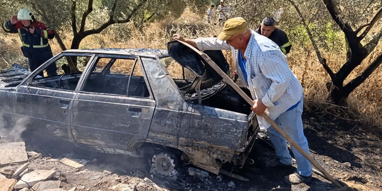 Orman yangınını son anda önledi