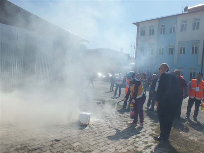 HASTANEDE YANGIN TATBİKATI