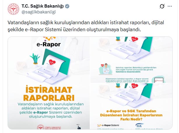 Sağlık raporlarında dijital dönem