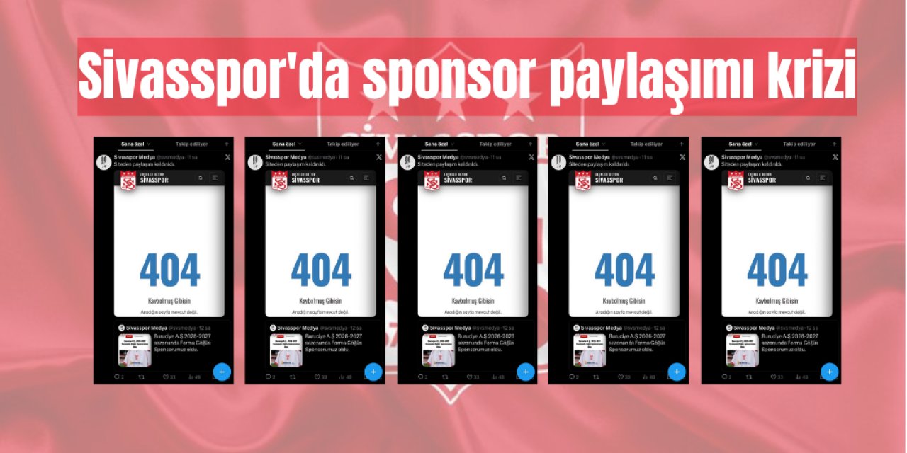 Sivasspor'da sponsor paylaşımı krizi