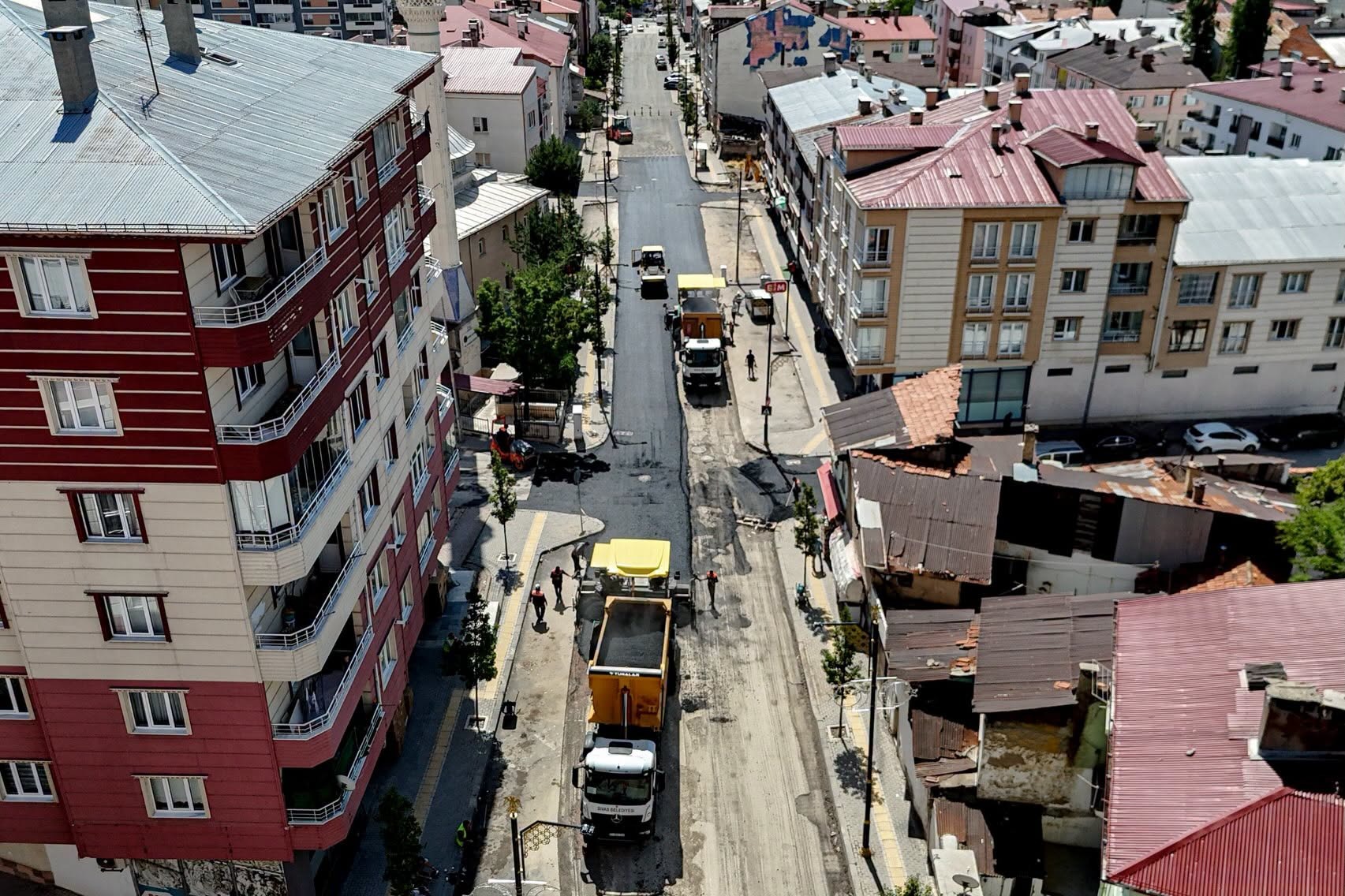Sivas’ta yol çalışmaları sürüyor