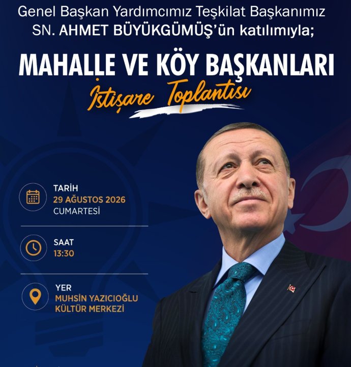 AK Parti Sivas Teşkilatı, mahalle ve köy başkanlarıyla buluşacak