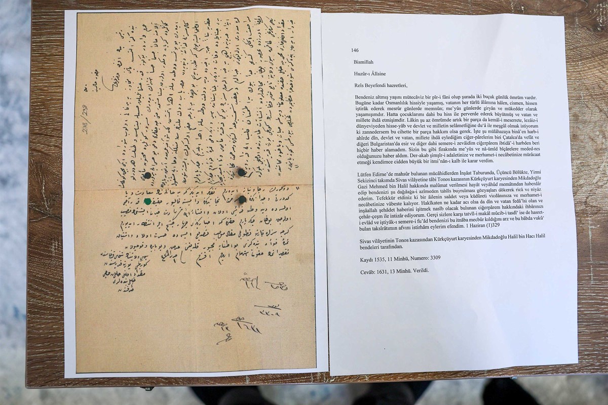 113 yıllık mektup Sivaslı Gazi Mehmed’in çocuklarına ulaştı