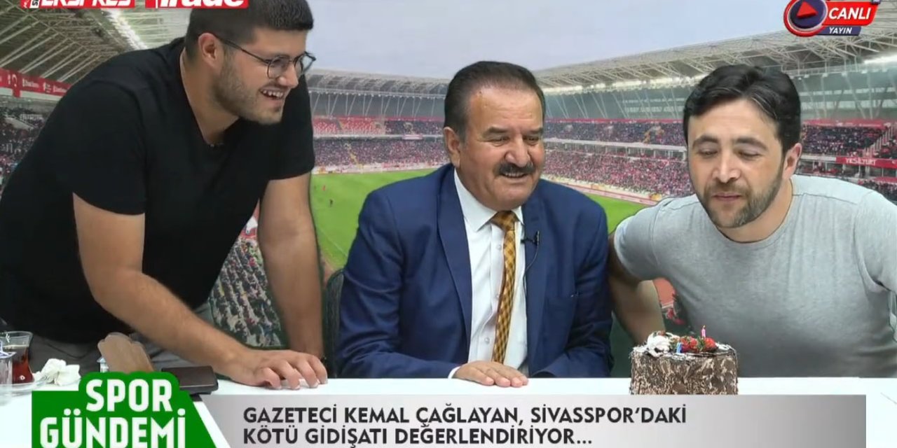 Canlı yayında Ağkaş’a sürpriz kutlama