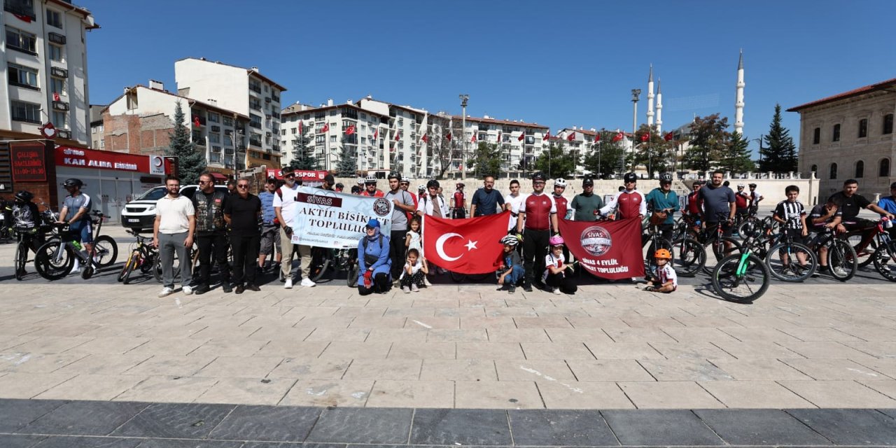 Sivas’ta 4 Eylül için pedal çevirdiler