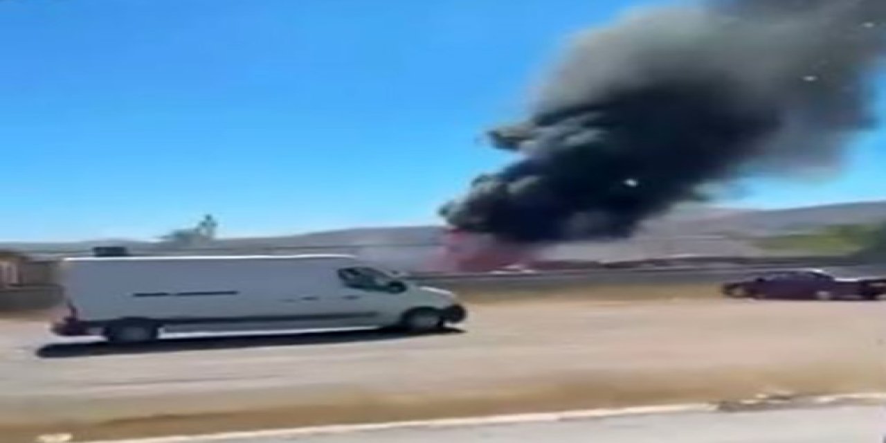 Sivas'ta tanker yangını