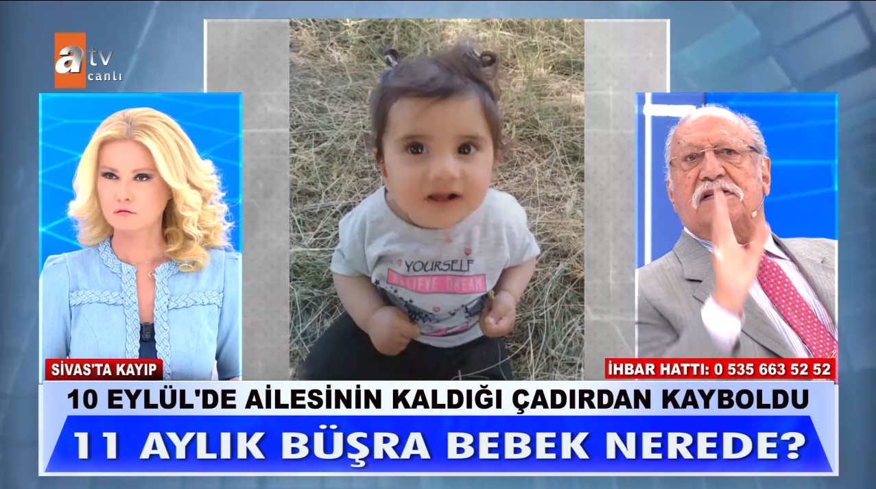 Sivas'ta kaybolan Büşra bebek Müge Anlı’nın gündeminde