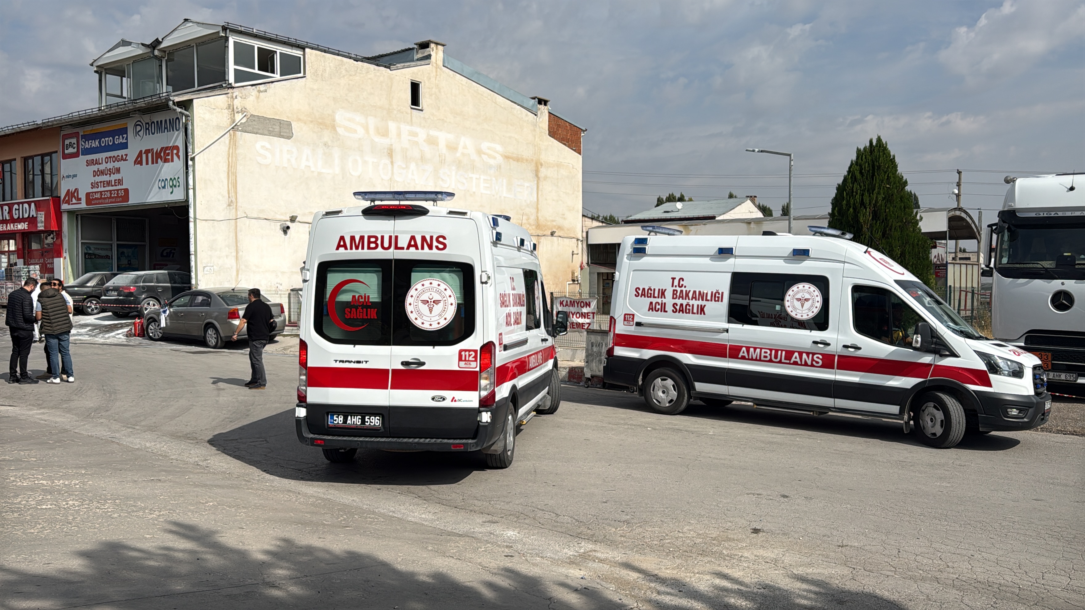 Sivas'ta LPG istasyonunda patlama