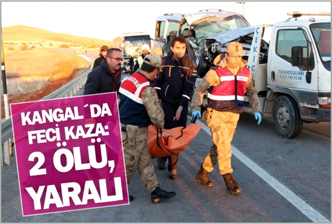 KANGAL´DA FECİ KAZA: 2 ÖLÜ, 4 YARALI