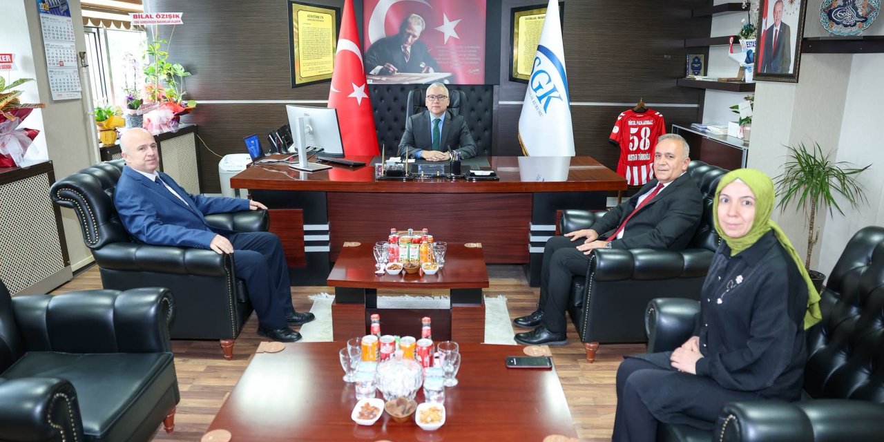 Vali Şimşek’ten SGK İl Müdürü Türkoğlu’na ziyaret