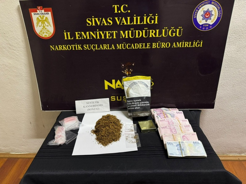 Sivas’ta uyuşturucu operasyonu