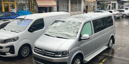 Sivas'ta Sağanak ve Dolu Yağışı