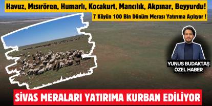 Sivas Meraları Yatırıma Kurban Ediliyor