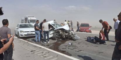 Kum Fırtınasında Zincirleme Kaza: 11 Yaralı