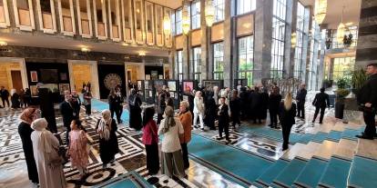 TBMM'de Gazze konulu "Hilalin Işığında" sanat sergisi