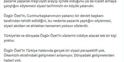 Özgür Özel, siyasi tarihimizin en çirkin iftiralarını üretiyor