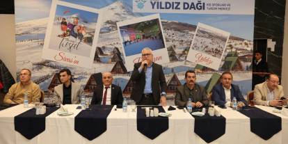 Sivas Valisi Şimşek, Yıldız Dağı'nda gazetecilerle buluştu