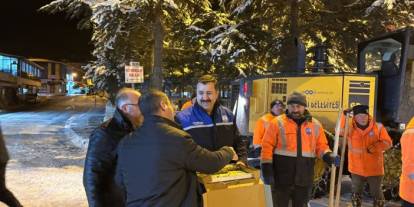 Sivas’ta karın zorlu günlerinde personel onurlandırıldı