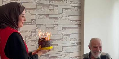 Sivas'ta şehit babasına doğum günü sürprizi