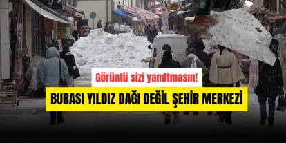 Sivas'ta Alpler Manzarası! Sokaklarda Kar Dağları Oluştu