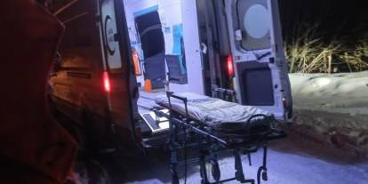 Sivas’ta yoğun kar altında yaralıya zamanla yarış