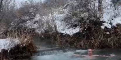 Sivas’ta soğuğa meydan okuyan cesaret dolu anlar