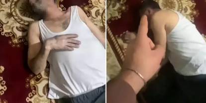 İnsanlıktan utandıran anlar: Babasını dövdü, video çekip paylaştı