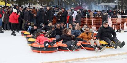 Kar, Halay ve Kızak… Eğriçimen Yaylası’nda Kış Keyfi