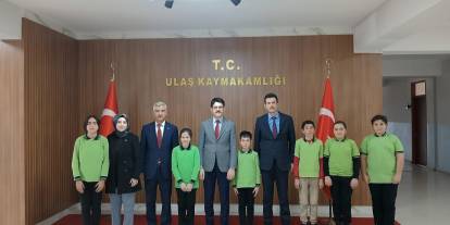 Öğrencilerden Kaymakama ziyaret