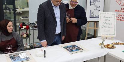 Sivas’ta şehit ve gazi yakınlarına sanatla destek eli