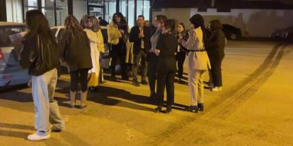 Sivas'ta aracına tır çarptı şakası halayla sonuçlandı