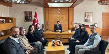 Sağlık çalışanlarından Kaymakam Eskimez'e ziyaret