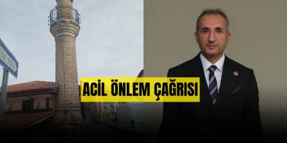 Sivas’ta Şems Camii minaresi tehlike saçıyor