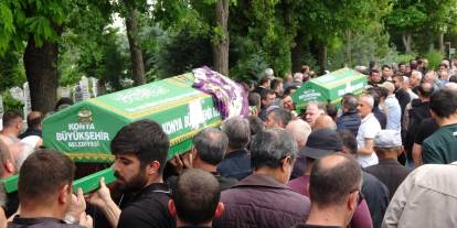 Oğulları tarafından öldürülen veteriner çift, toprağa verildi