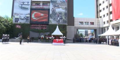 Şehit polis memuru Aydın Üyenarık için tören