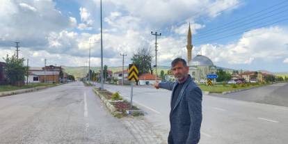Sivas'ta bozuk yol isyanı