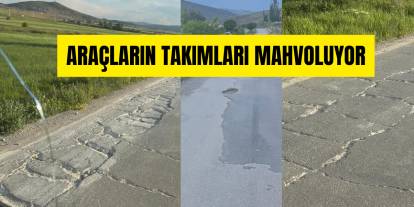 Sivas’ın üretim üssünde yollar içler acısı