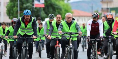 Sivas'ta sağlıklı yaşam için pedal çevrildi