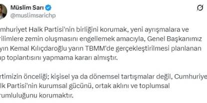 Kılıçdaroğlu, yarın grup toplantısı yapmayacak