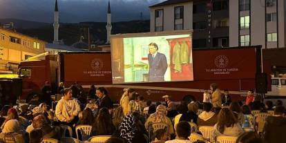 Sivas'ta açık havada sinema keyfi
