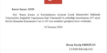 Kamu çalışanlarına kreş desteği