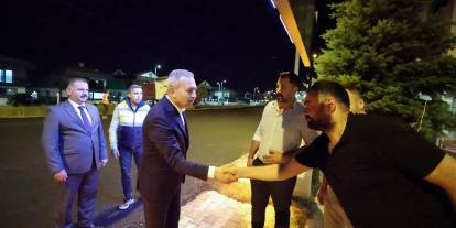 Yol çalışmalarını yerinde takip etti