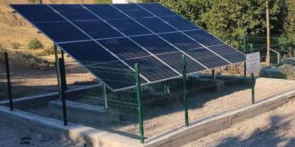 İçme suyu güneş enerjisiyle depoya taşınacak