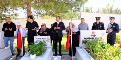 Şehit Nurcan ve Bedirhan kabri başında anıldı