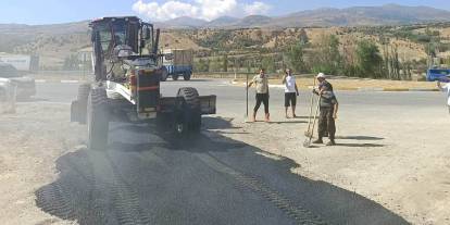 Akçaağıl Köyü yolunda bakım çalışması