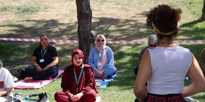 Sivas'ta anne adayları doğuma yoga ile hazırlanıyor