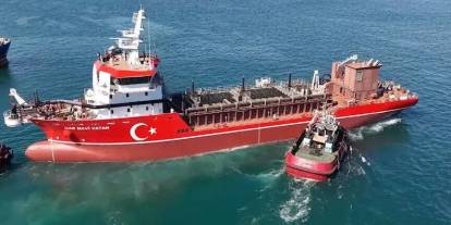 İlk yerli ve milli tarama gemisi "UAB MAVİ VATAN" suya indirildi