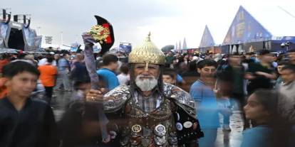 Savaşçı kıyafetiyle TEKNOFEST'te ilgi odağı oldu